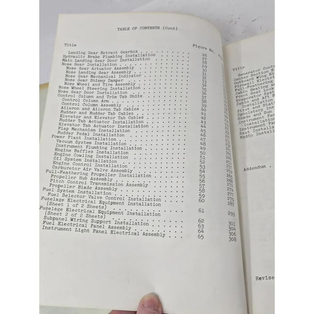 Beechcraft Model B Fifty B50 Parts Catalog Rev 1955 Original‎ OEM